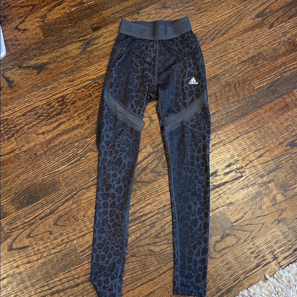 Adidas Black Leopard Print Leggings